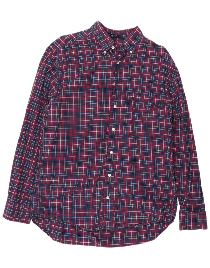 Camisa masculina GANT Regular Fit XL azul marinho xadrez algodão