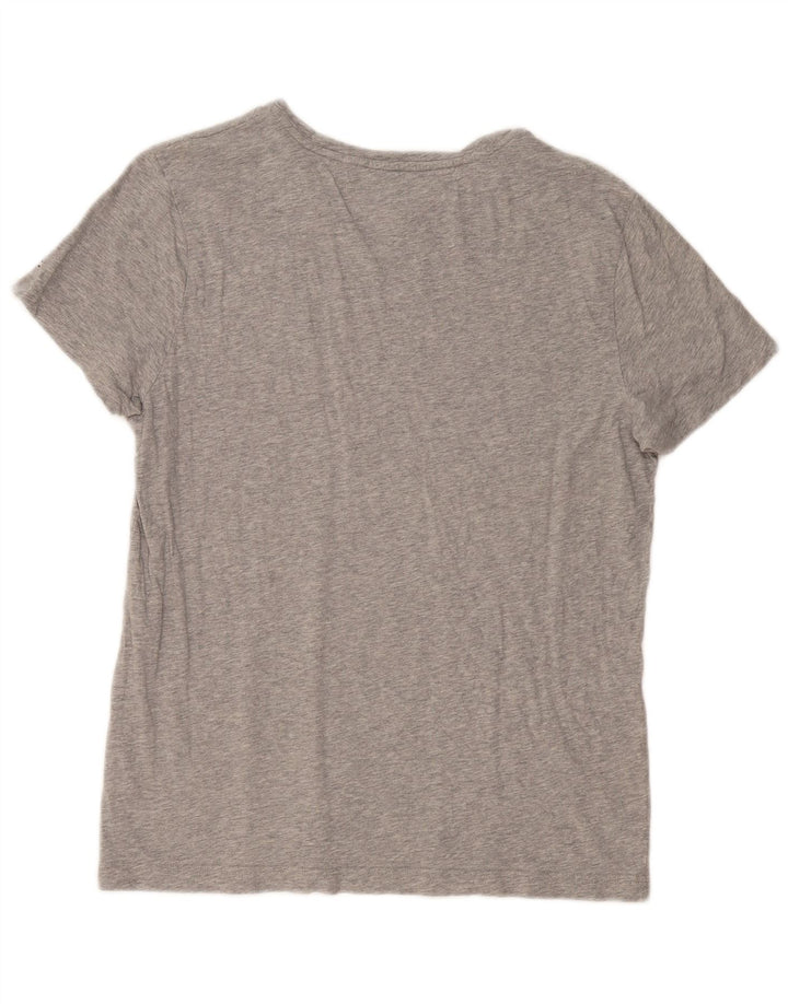 Camiseta feminina Tommy Hilfiger com estampa gráfica grande algodão cinza