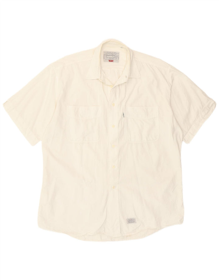 Camisa masculina de manga curta Levi's grande branca
