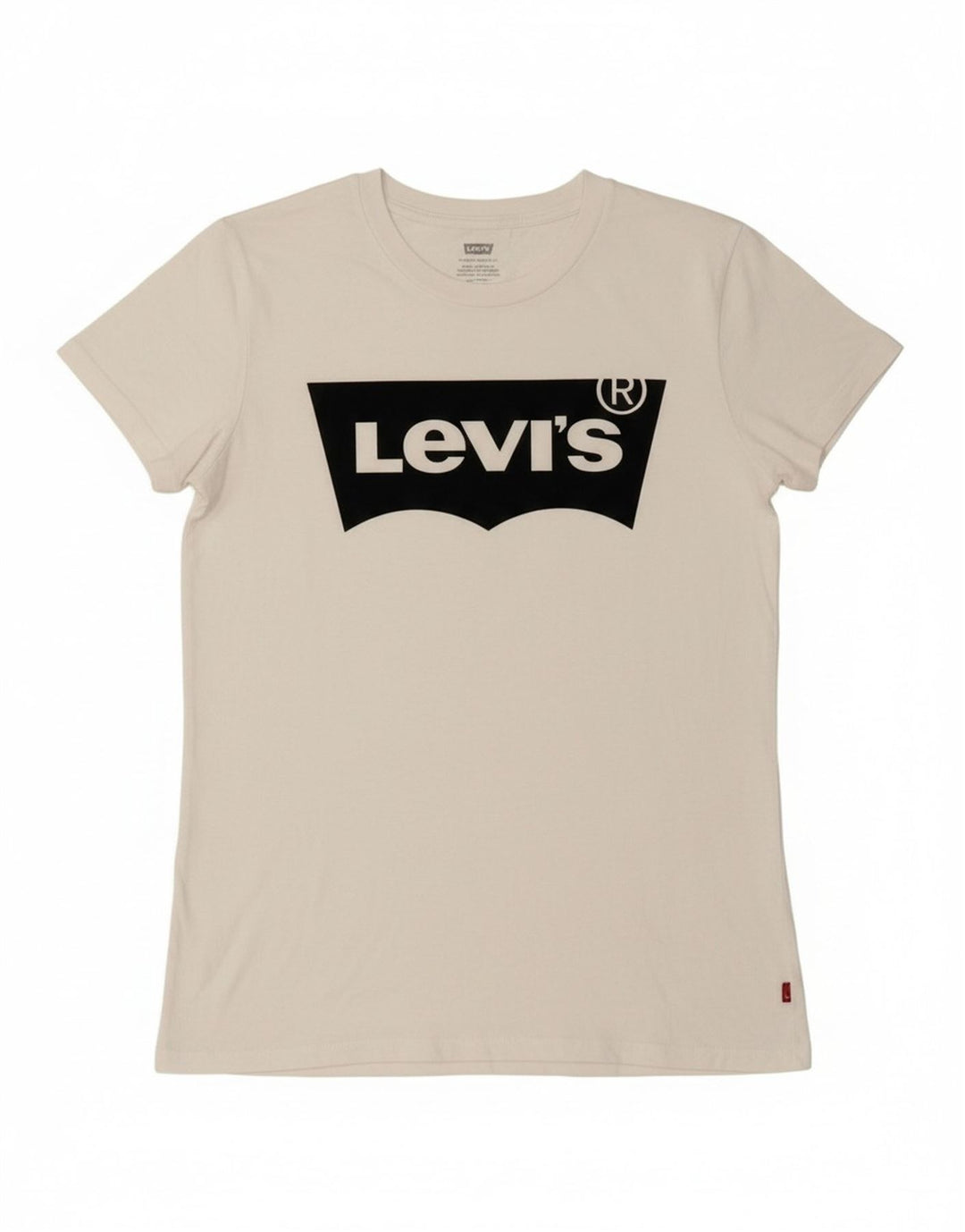 Camiseta gráfica masculina LEVI'S Top XS algodão branco
