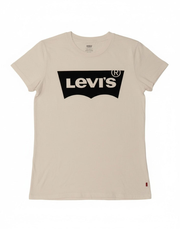 Camiseta gráfica masculina LEVI'S Top XS algodão branco