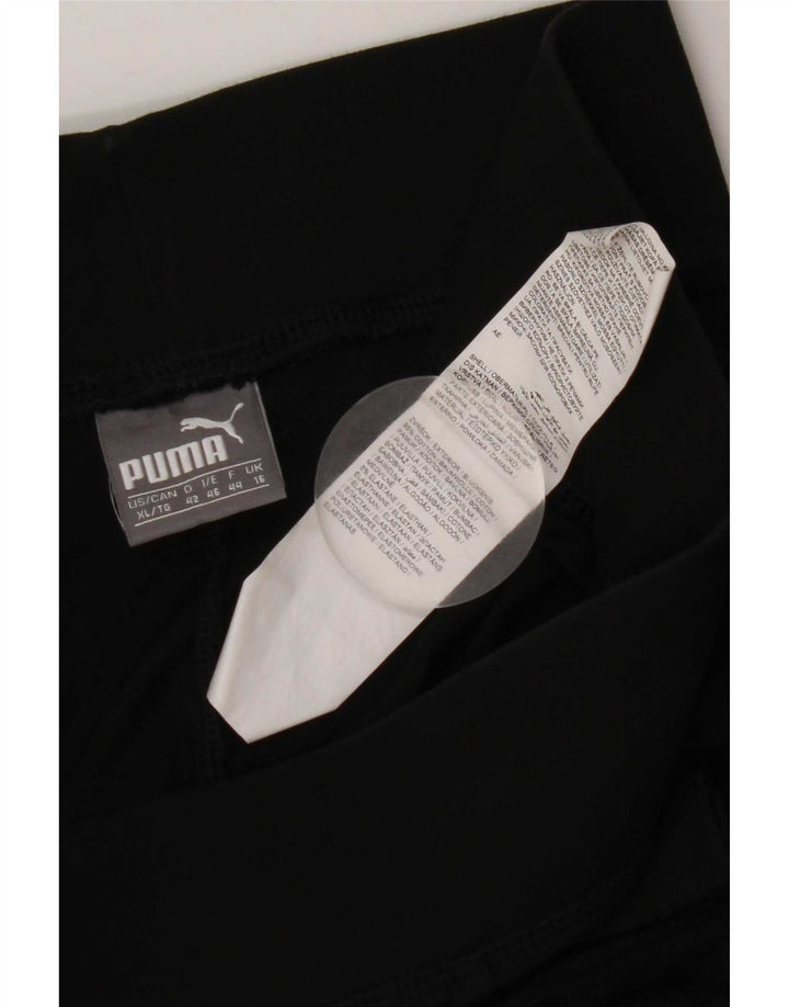 Leggings Puma Feminino UK 16 Grande Algodão Preto