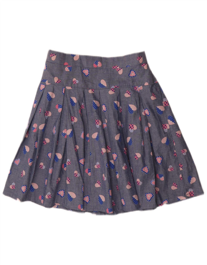 Conjunto de saia feminina vintage de 2 peças médio W32 azul geométrico
