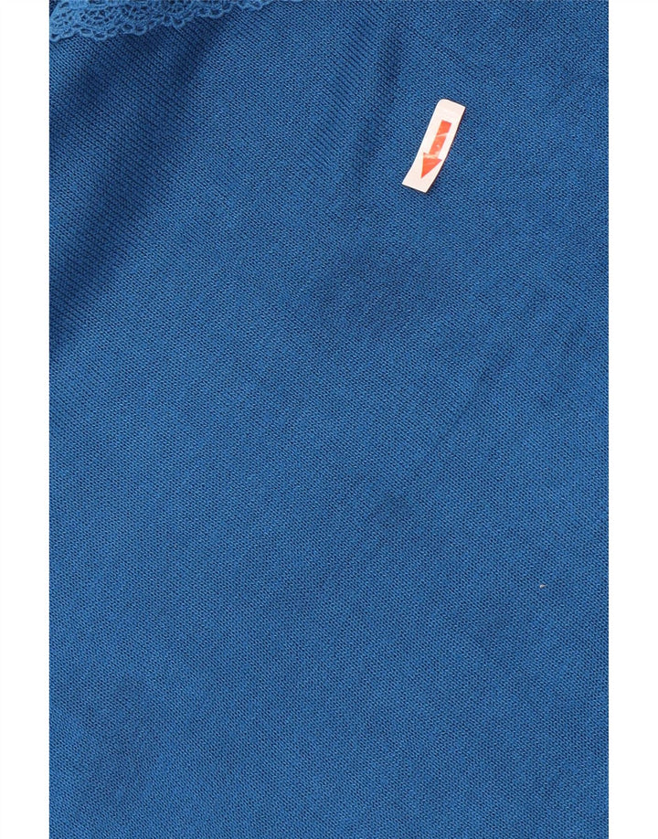 Suéter feminino Marks & Spencer com gola canoa grande Reino Unido 14 azul médio