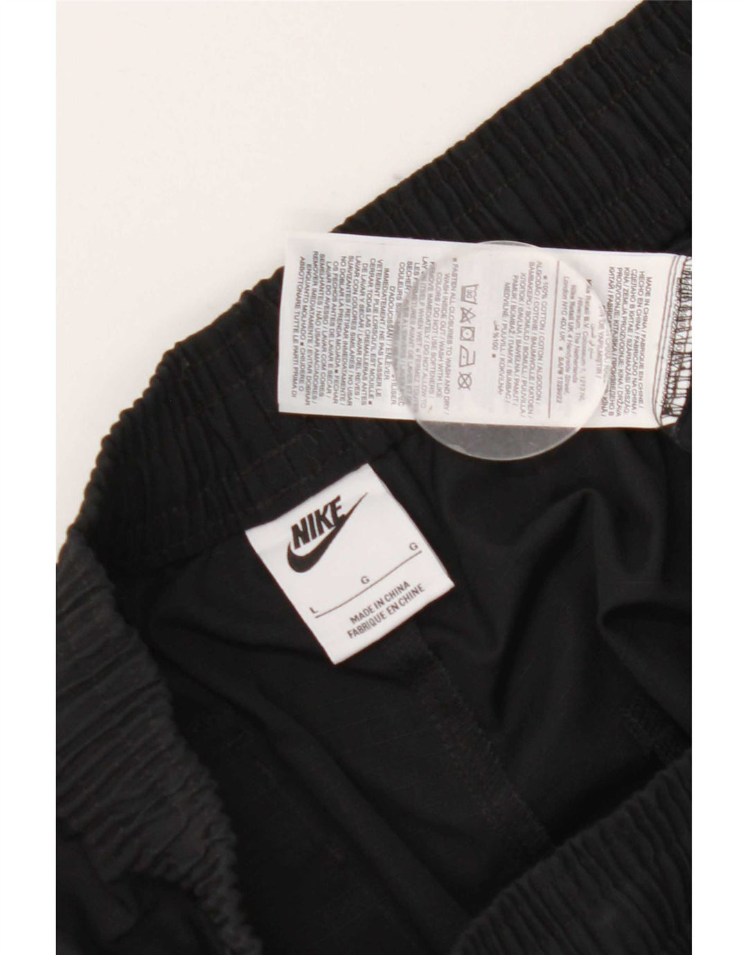 Nike Mens Cargo Shorts Grande W34 Algodão Preto