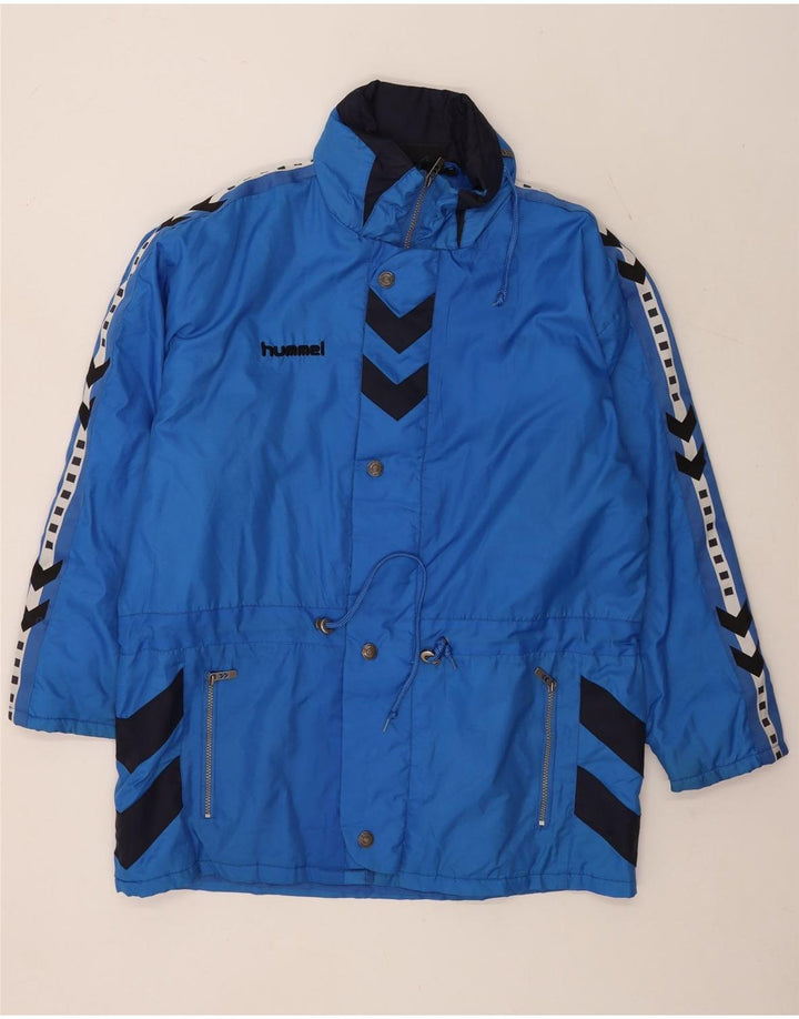 Jaqueta corta-vento masculina Hummel Loose Fit Graphic UK 38 Azul Médio