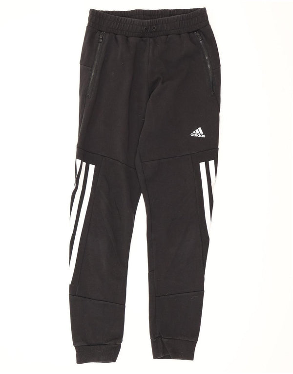 Adidas Mens Treino Calças Joggers Pequeno Algodão Preto