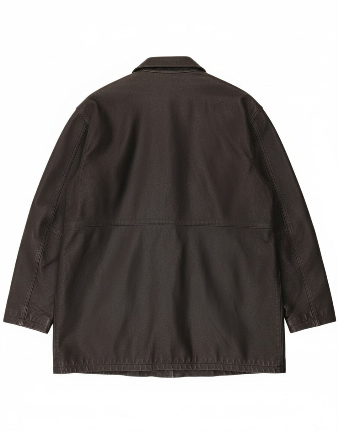 Jaqueta de couro vintage masculina Duffle UK 42 XL couro preto