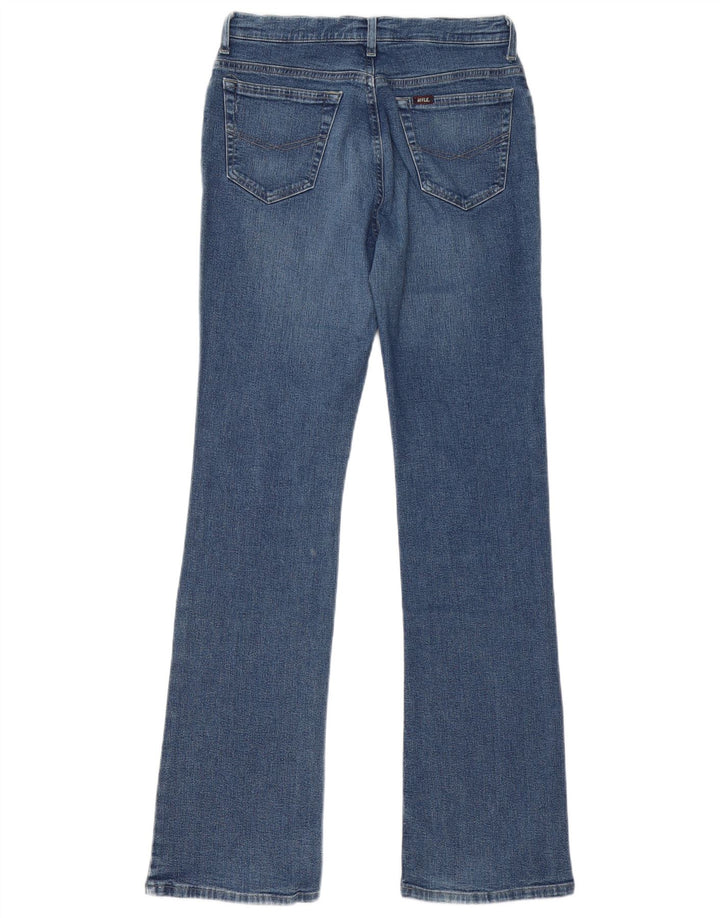Rifle feminino bootcut jeans W31 L33 azul marinho algodão