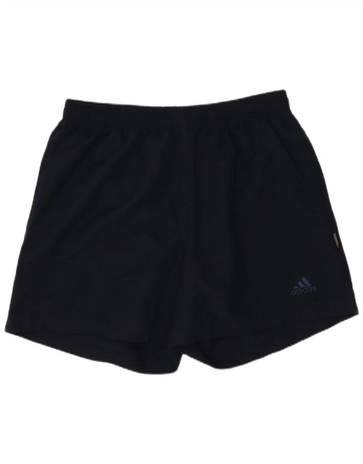 Shorts esportivos masculinos Adidas grandes poliéster azul marinho