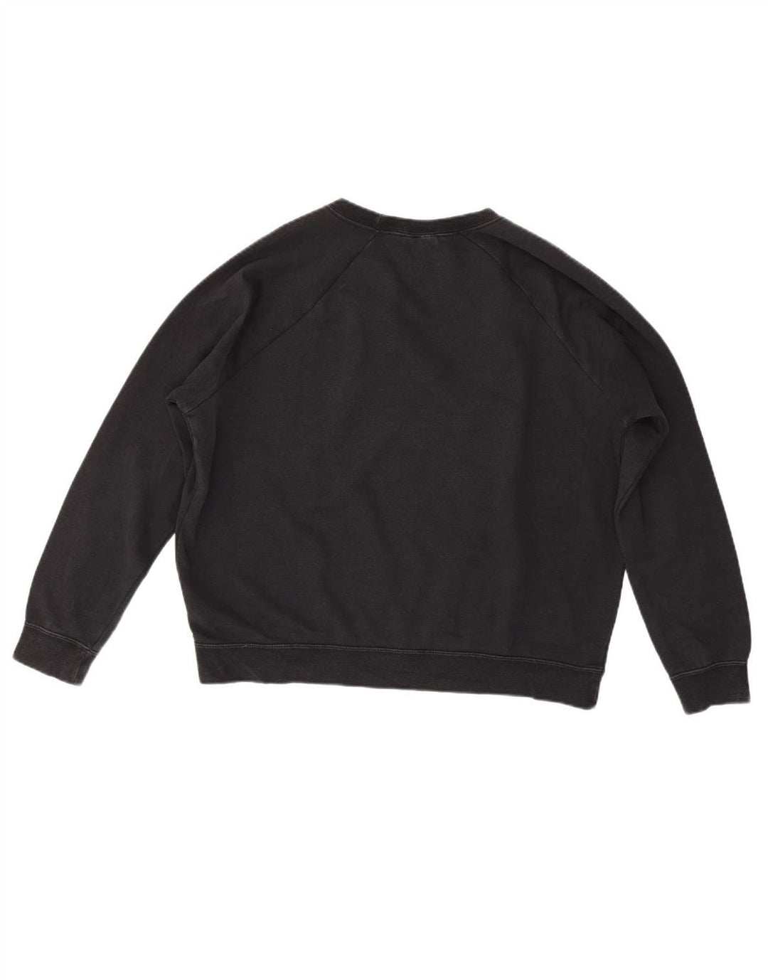 NIKE Womens Oversized Sweatshirt Jumper UK 16 Grande Algodão Preto