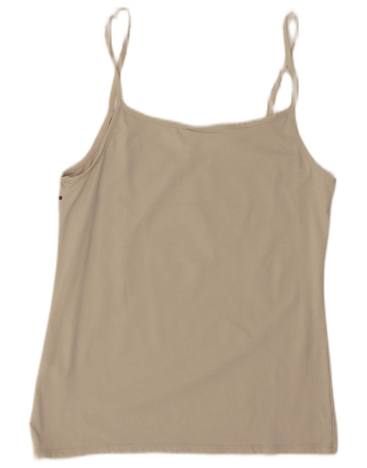 Fila Womens Crop Cami Top UK 14 Grande Bege Poliamida