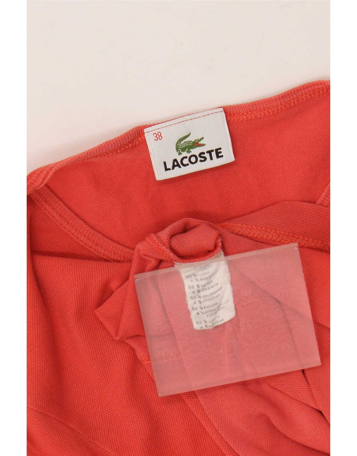 Camiseta feminina Lacoste tamanho superior 38 algodão laranja médio