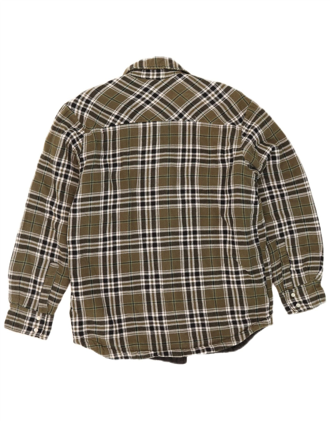 Camisa masculina de flanela Dickies Lumberjack, pequena, cáqui, xadrez, algodão