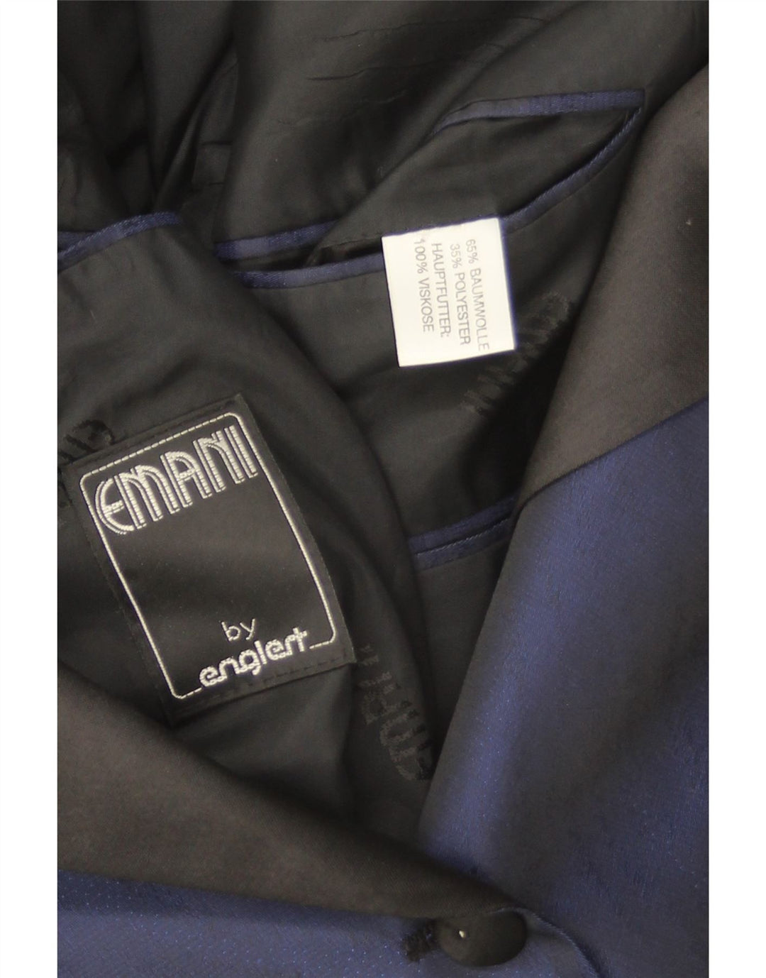 Jaqueta blazer feminina com 1 botão Reino Unido 16 grande algodão azul marinho