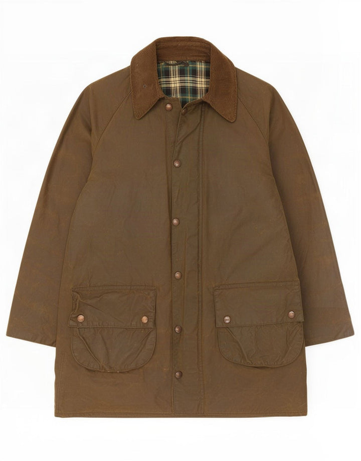 Jaqueta masculina de algodão encerado Barbour Gamefair tamanho 38 cáqui pequeno