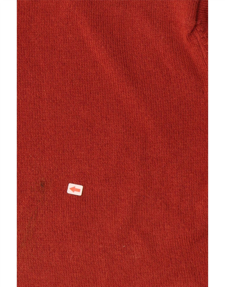 Suéter masculino Marks & Spencer com ajuste regular e gola redonda, grande algodão vermelho