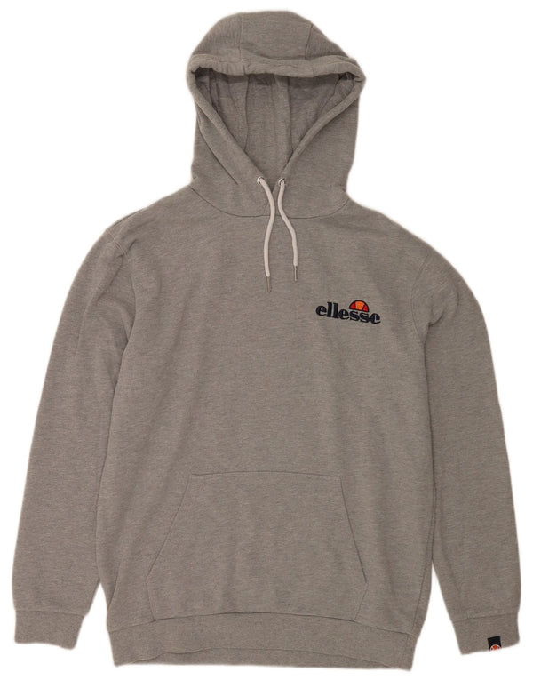 Ellesse moletom com capuz masculino grande algodão cinza