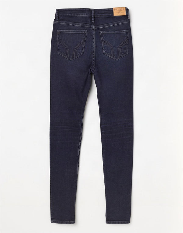 Calça jeans skinny feminina Hollister US 3 XS W26 L31 azul marinho algodão