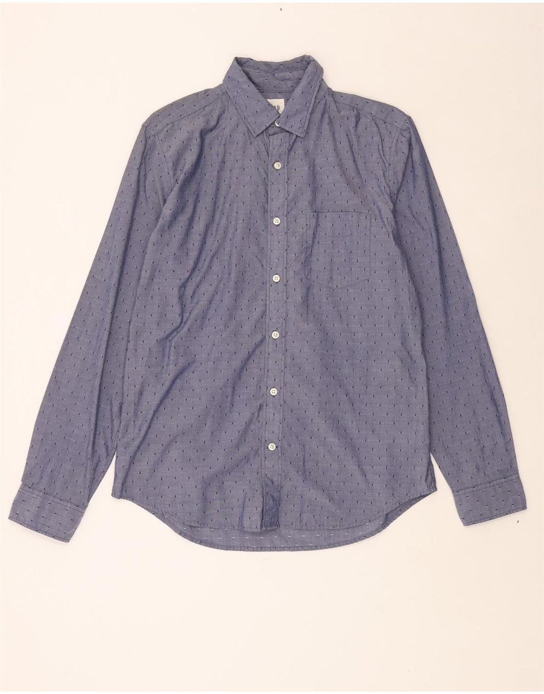 Camisa masculina GAP algodão manchado azul médio