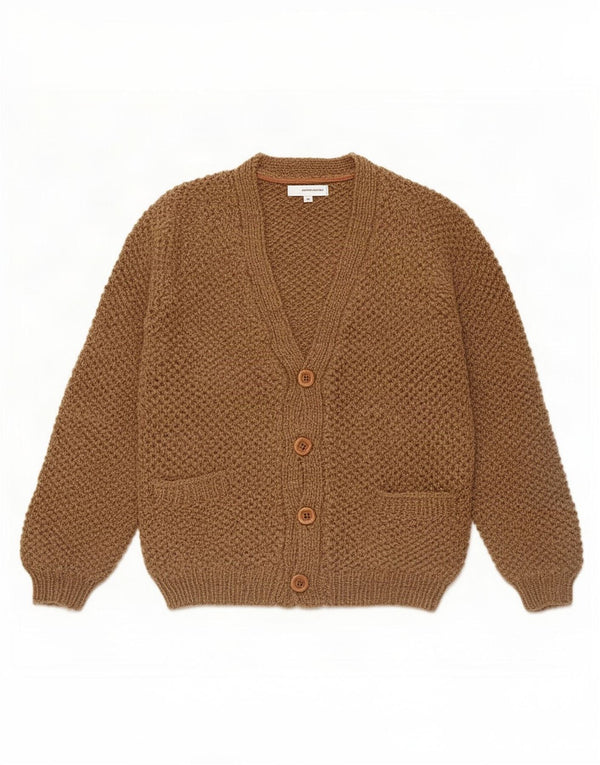 Suéter Cardigan Masculino Vintage Pequeno Marrom