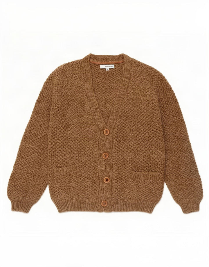 Suéter Cardigan Masculino Vintage Pequeno Marrom