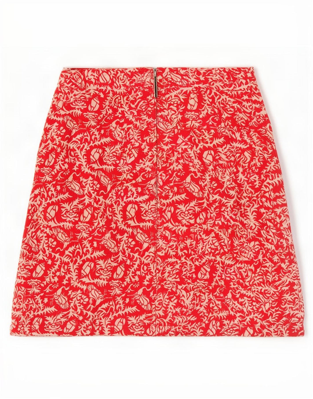 Minissaia feminina Murphy & Nye W27 pequena de algodão floral vermelho