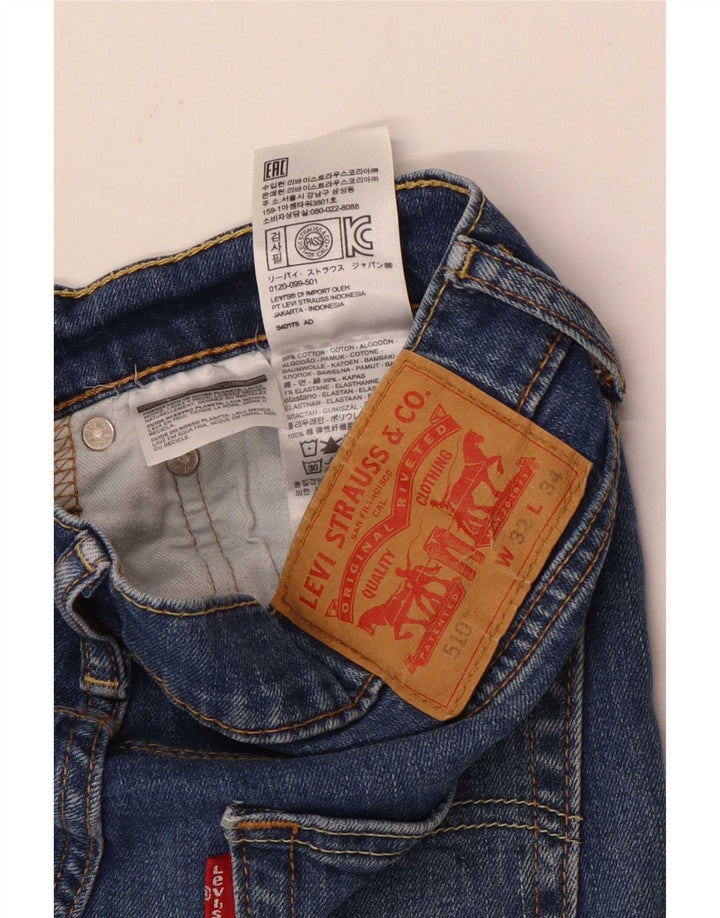 Shorts jeans masculino 510 Levi's W32 azul médio algodão