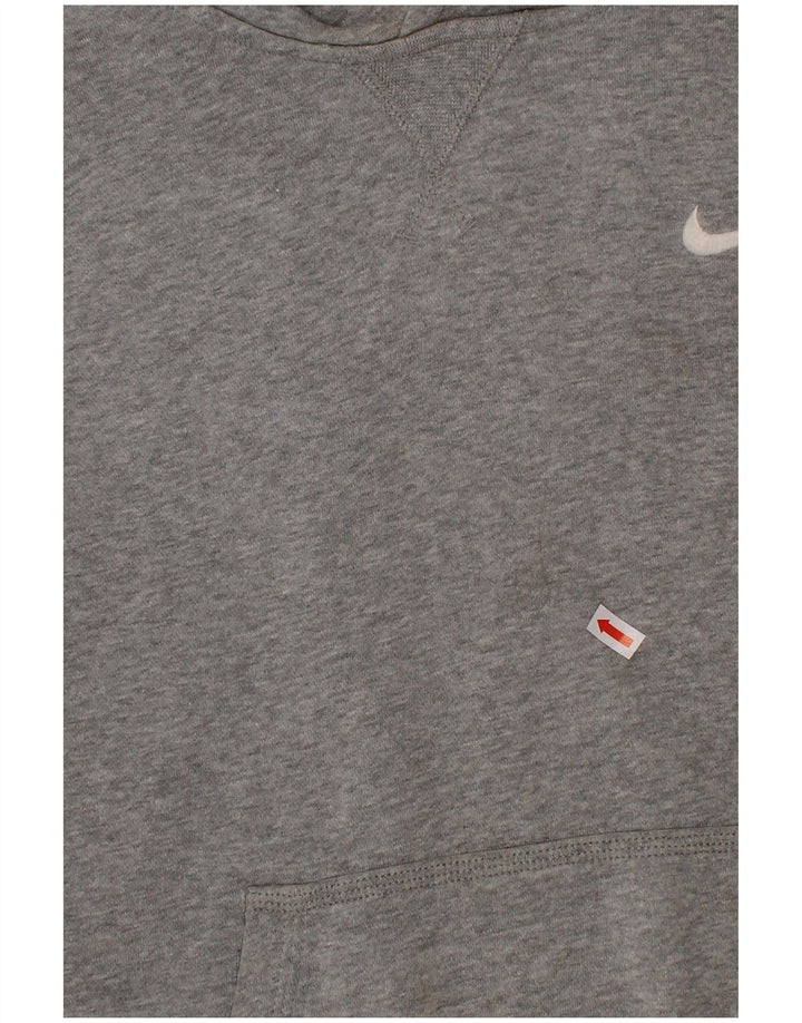 NIKE Meninos moletom com capuz 12-13 anos grande cinza algodão
