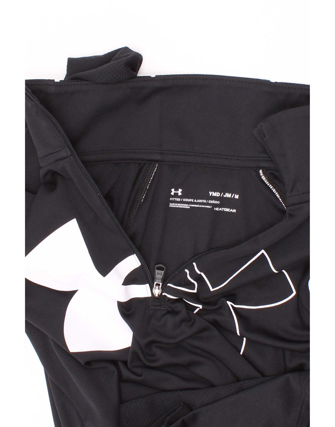 Under Armour Girls Fitted Graphic Top manga comprida 9-10 anos médio preto
