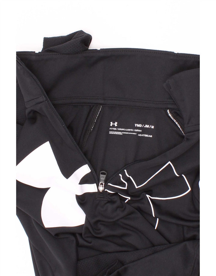 Under Armour Girls Fitted Graphic Top manga comprida 9-10 anos médio preto
