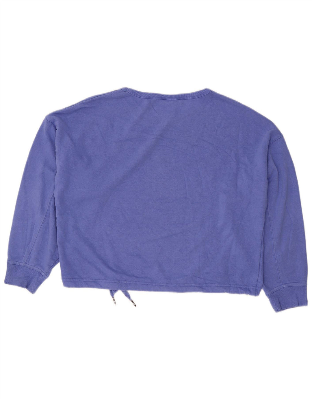 CHAMPION Suéter feminino cropped oversized Reino Unido 14 azul médio