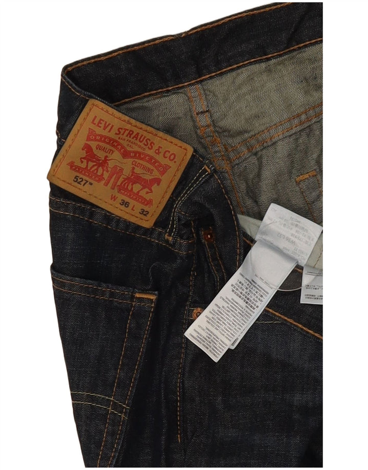 Levi's Masculino 527 Bootcut Jeans W36 L32 Azul Marinho Algodão