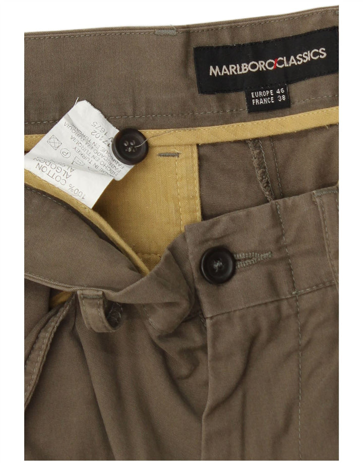 Marlboro Classics Masculino Calça Casual Reta UE 46 Pequeno W30 L34 Cáqui