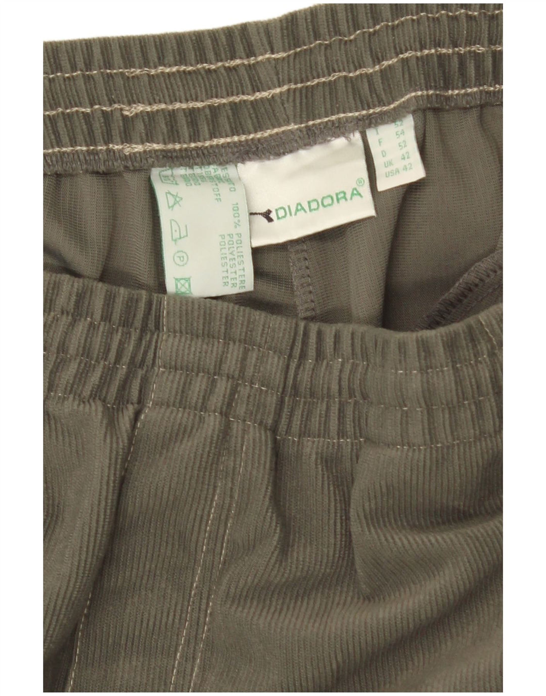 Calça de treino masculina Diadora Cargo UK 42 poliéster cáqui grande