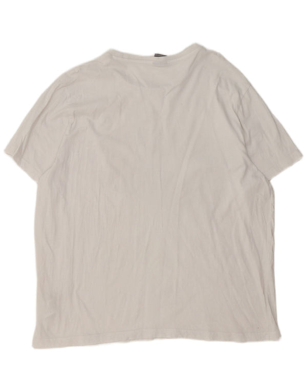 Puma Mens Graphic T-Shirt Top 2XL White Cotton