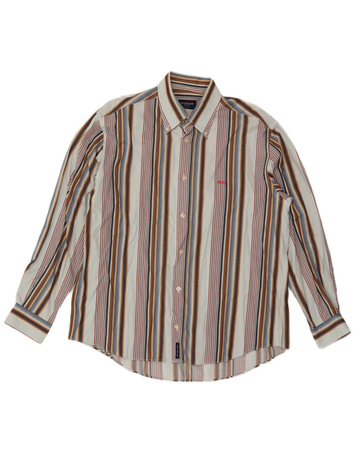 Camisa masculina McGregor grande algodão listrado multicolorido