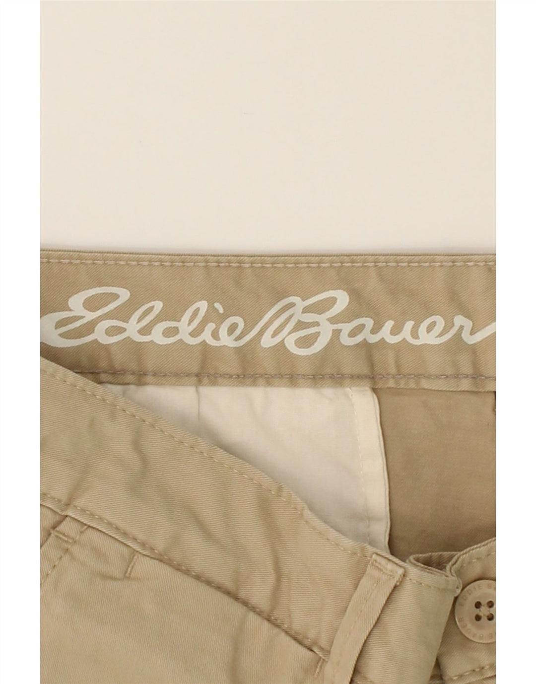 EDDIE BAUER Womens Slim Chino Trousers US 6 Medium W28 L32 Beige Cotton Vintage Eddie Bauer and Second-Hand Eddie Bauer from Messina Hembry 