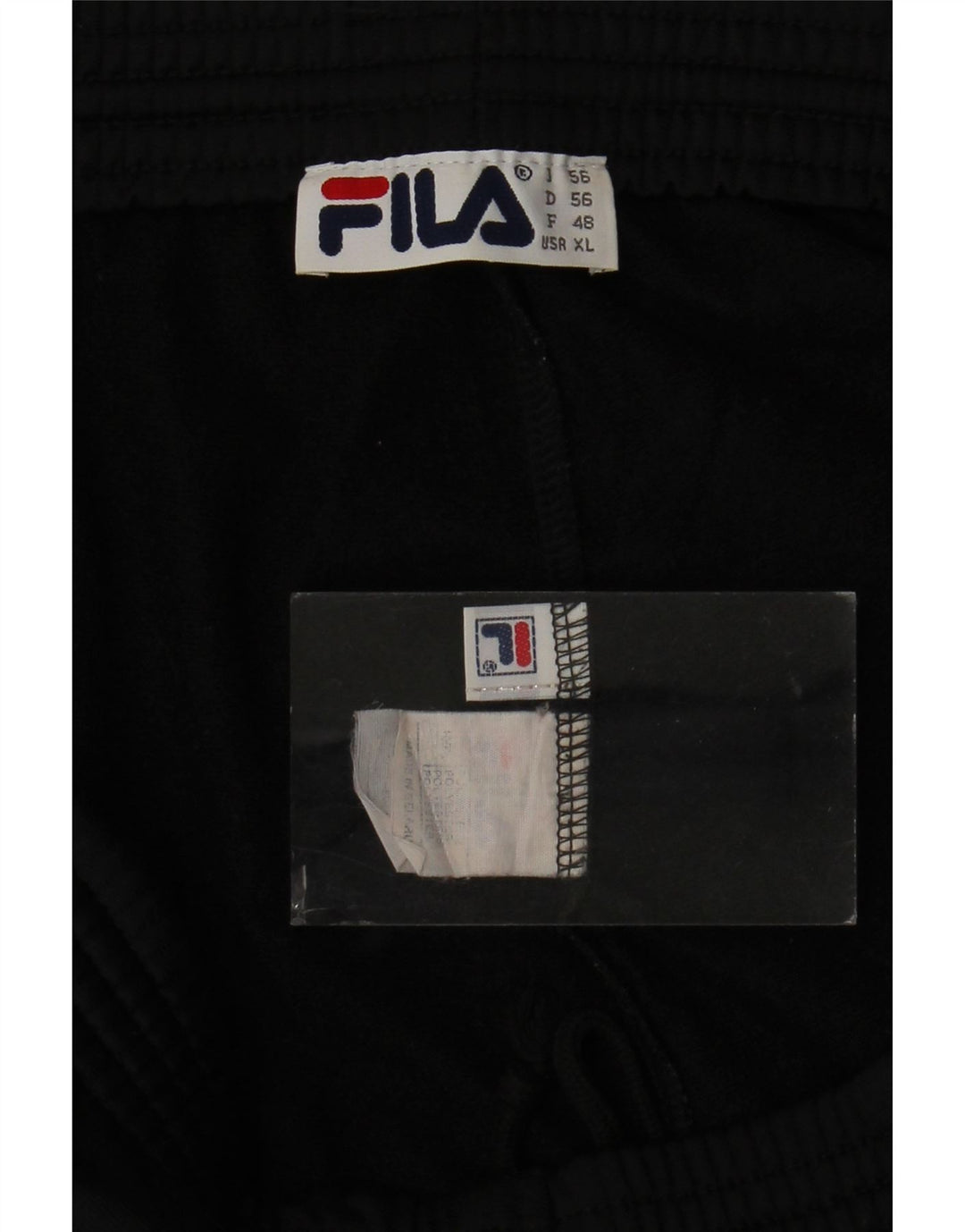 Calça de treino masculina Fila XL preto poliéster