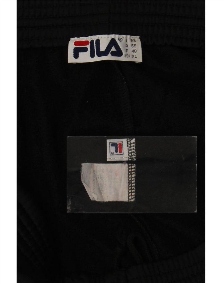 Calça de treino masculina Fila XL preto poliéster