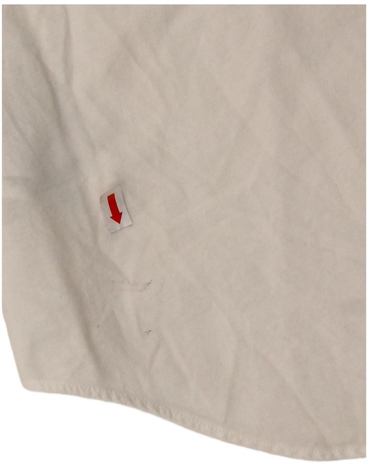 Camisa feminina de manga curta RALPH LAUREN Reino Unido 16 grande algodão branco