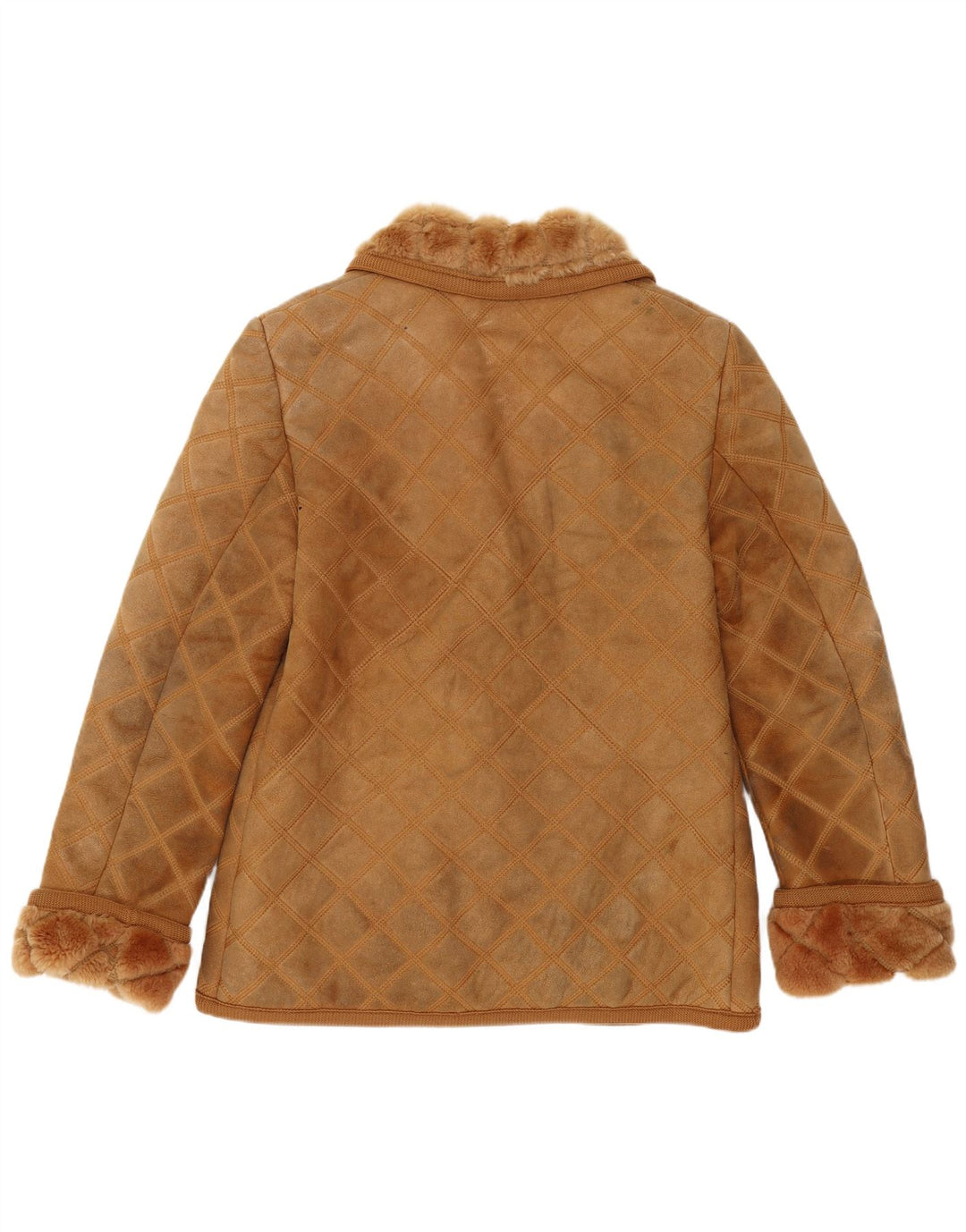 Jaqueta feminina Shearling Rupp & Taureck Couture Reino Unido 14 marrom médio