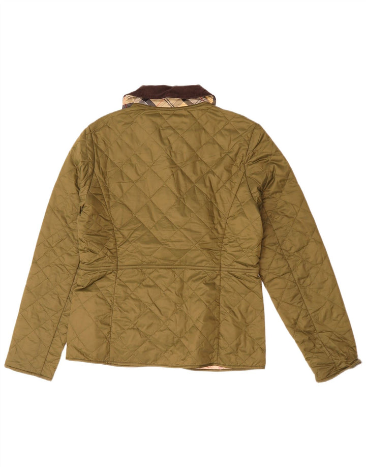 Jaqueta acolchoada feminina Barbour UK 10 pequena cáqui