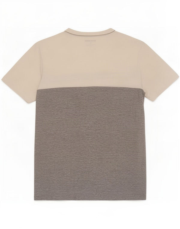 Jack & Jones Camiseta masculina gráfica Top médio branco algodão colorblock