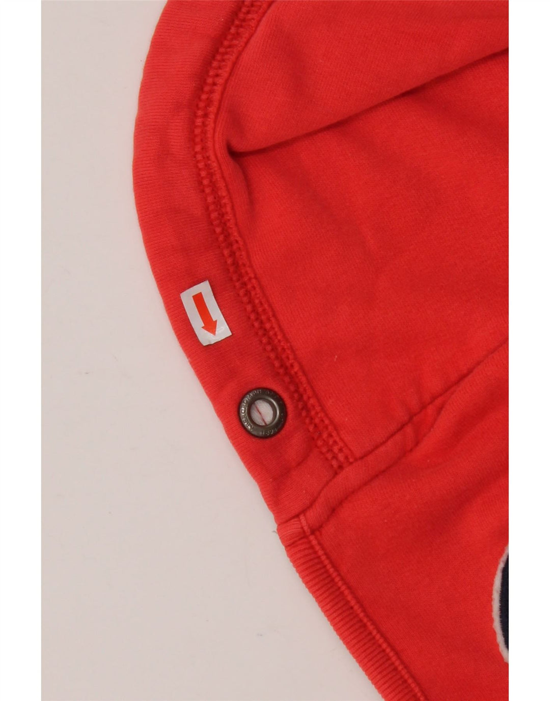 Suéter feminino com capuz e zíper gráfico ABERCROMBIE & FITCH Reino Unido 16 grande vermelho