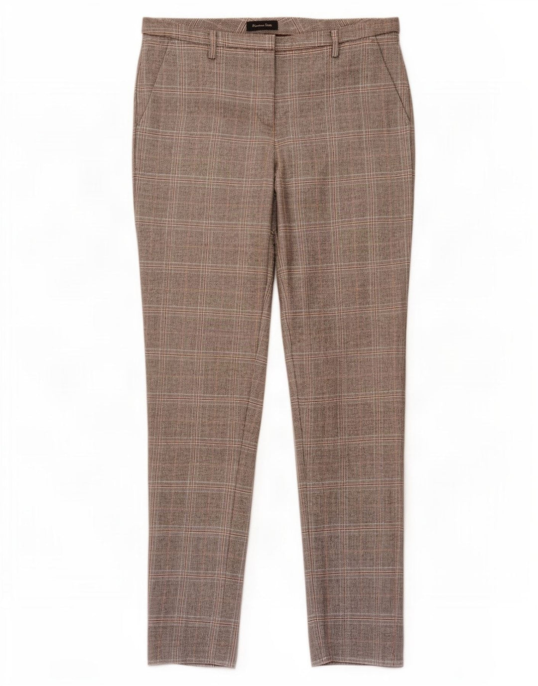 Calça Chino Mulher Massimo Dutti EU 38 Pequeno W28 L30 Cinza Houndstooth