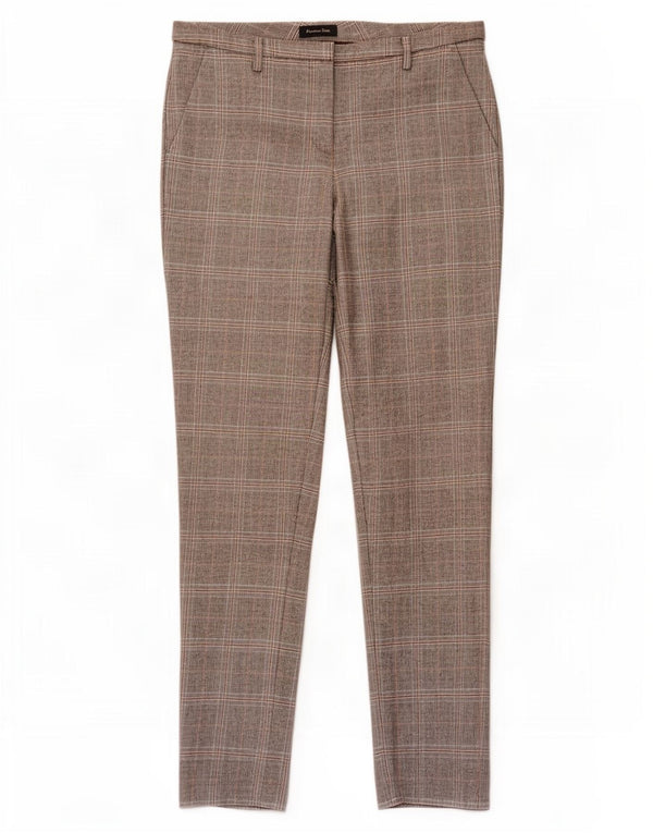 Calça Chino Mulher Massimo Dutti EU 38 Pequeno W28 L30 Cinza Houndstooth