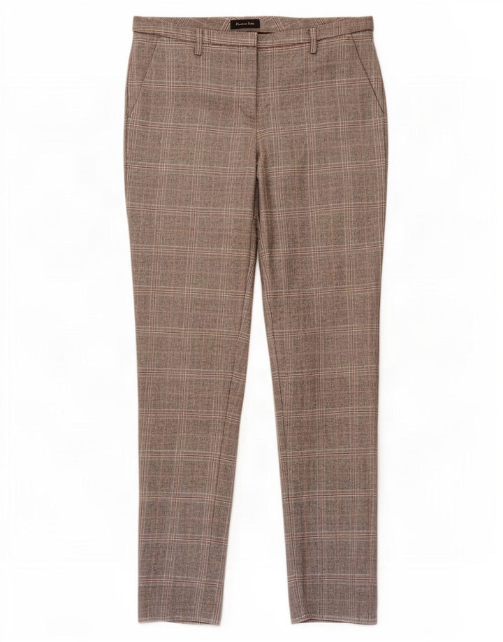 Calça Chino Mulher Massimo Dutti EU 38 Pequeno W28 L30 Cinza Houndstooth