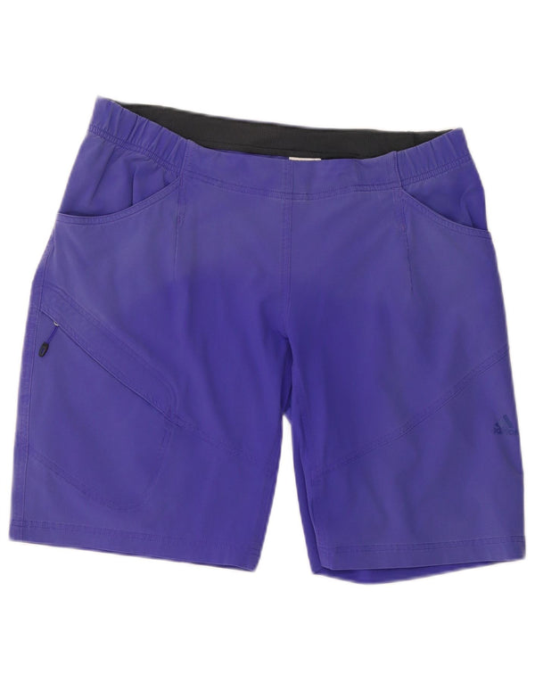 Shorts esportivos femininos Adidas UK 14 médio roxo nylon