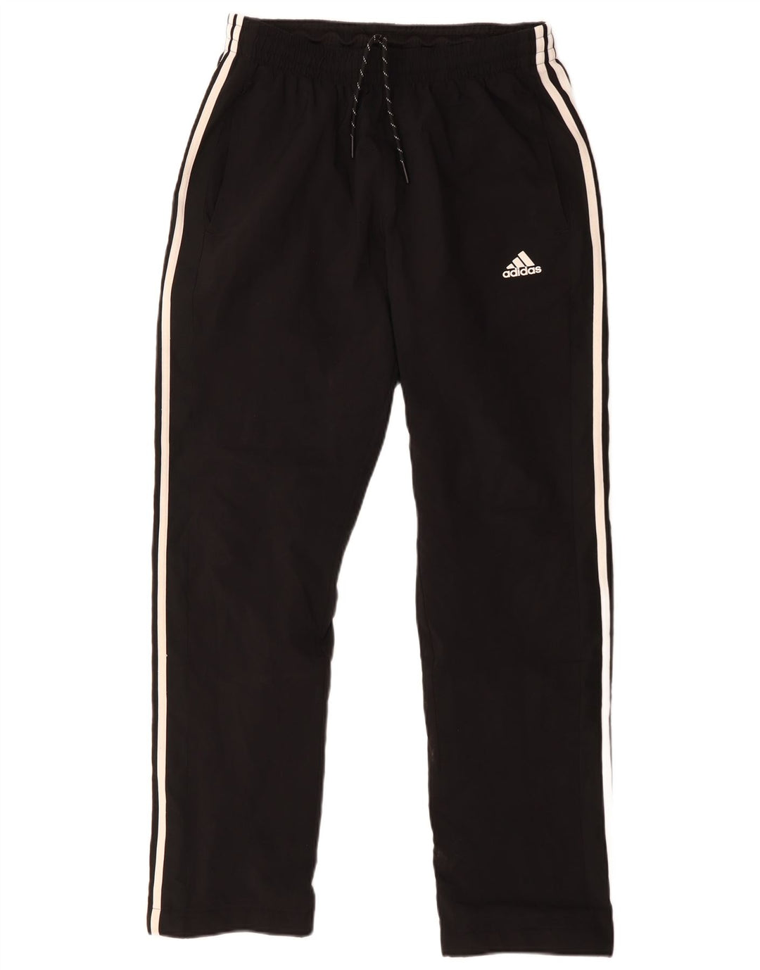 Calça de treino masculina Adidas Joggers UK 42/44 grande poliéster preto